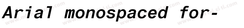 Arial monospaced for字体转换